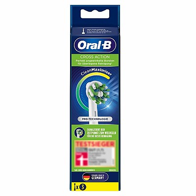 Oral-B Toothbrush heads CrossAction CleanMaximizer  3pcs (4210201410560)