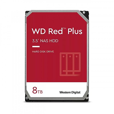 Western Digital Red Plus 8TB HDD Σκληρός Δίσκος 3.5'' SATA III 7200rpm με 128MB Cache για NAS / Server